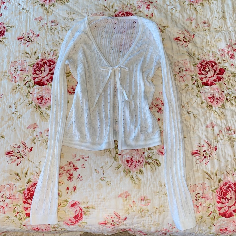 brandy melville/john galt tie front cardigan